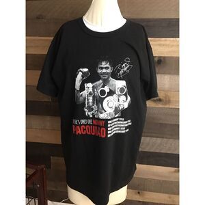 Clothesline 2XL There's Only‎ One Manny Pacquiao Short Sleeve Shirt Boxing Fight